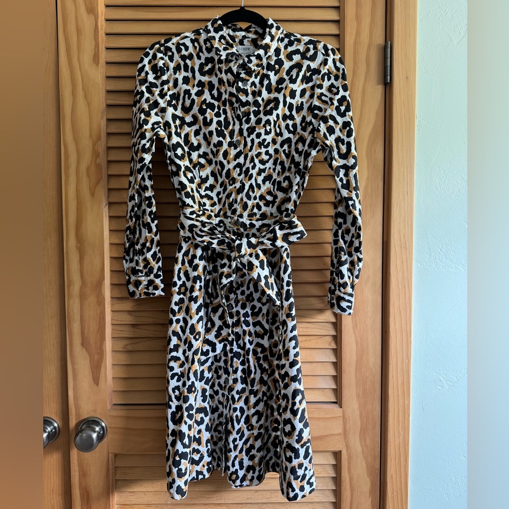 Cheat print button down dress